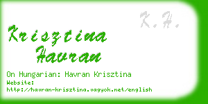 krisztina havran business card